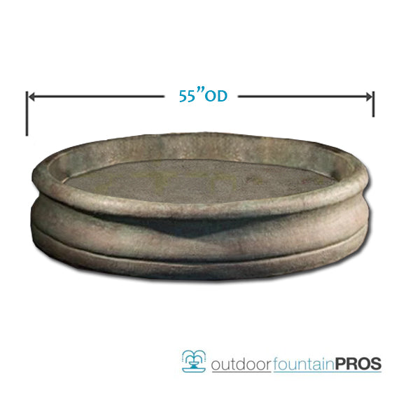 Fiore Round One Piece Fountain Basin 55 inch Diameter