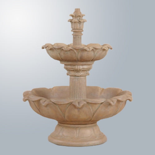 Acquarossa Two Tier Fountain Short outdoor water feature