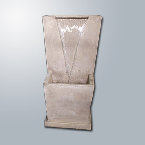 Adelina Lamina Wall Fountain with water flowing