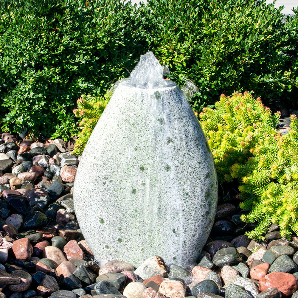 Almond Shaped Green Marble Stone Fountain
