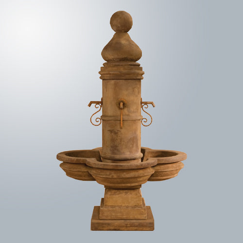 Beaumont Fountain Short outdoor water feature with tiered design