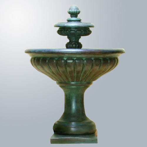Bergamo Outdoor Water Fountain with tiered design and decorative accents