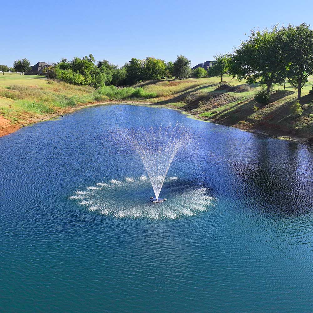 Pond Select Stainless Steel 1 HP Pond Fountain, 5 Spray Patterns – 115V or 230V