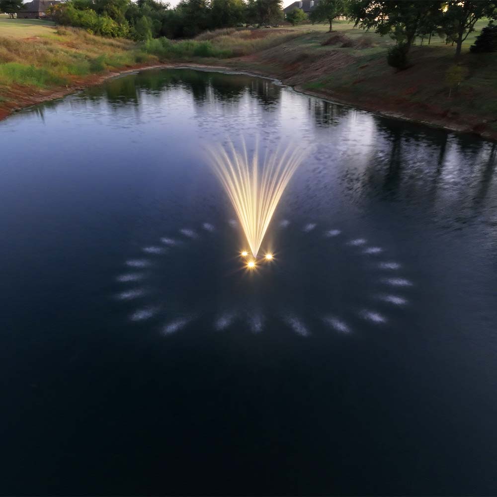 Pond Select Eco Series 1/2 HP Pond Fountain, 4 Spray Patterns – 115V