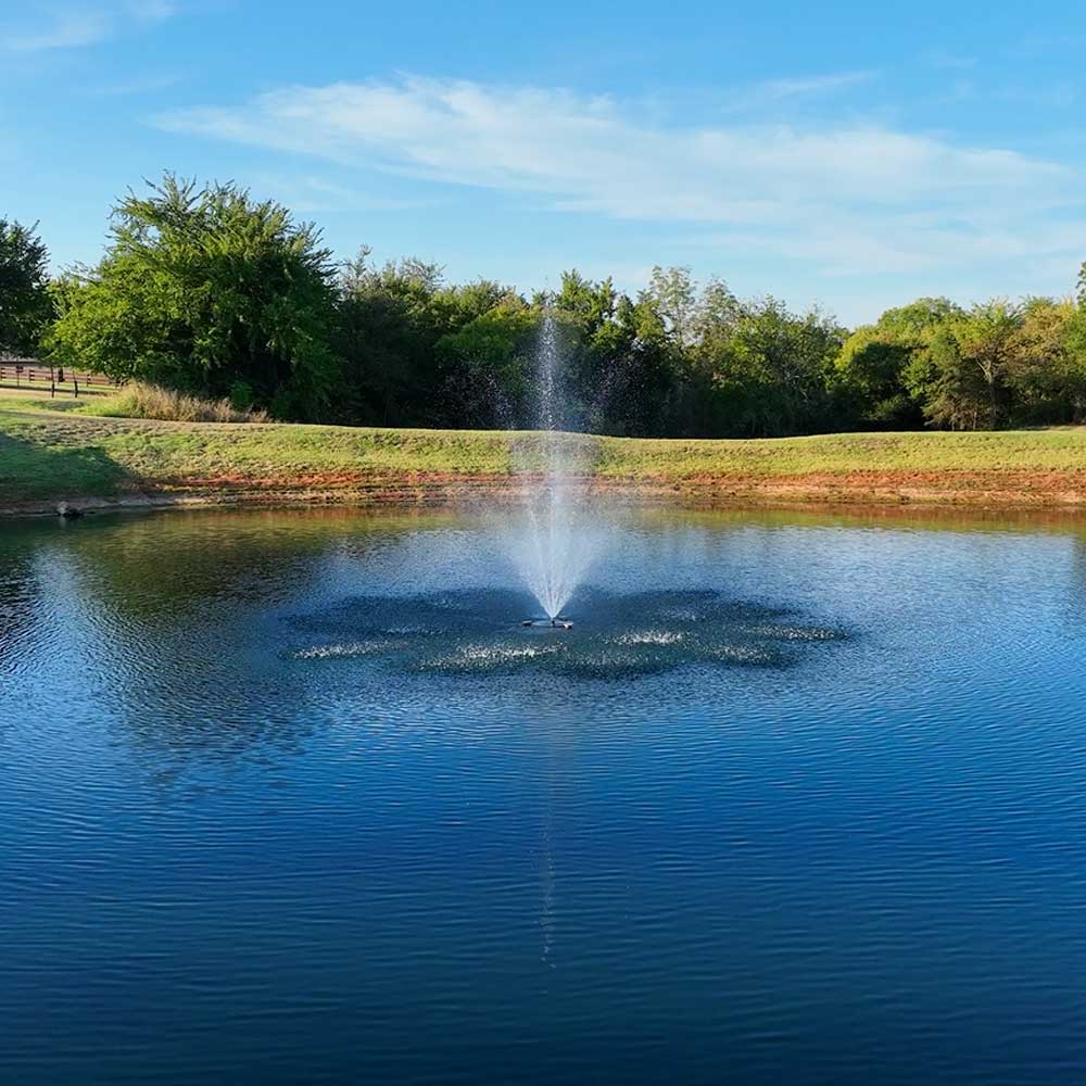 Pond Select Eco Series 1/2 HP Pond Fountain, 4 Spray Patterns – 115V