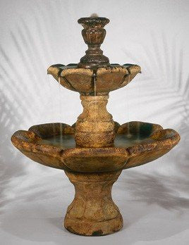 Finial Fountain outdoor water feature with tiered design