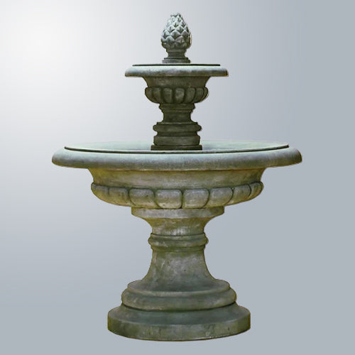 Fontana Grande Outdoor Water Fountain with tiered design and decorative accents