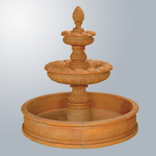 Francese Two Tier Pond Fountain with water flowing