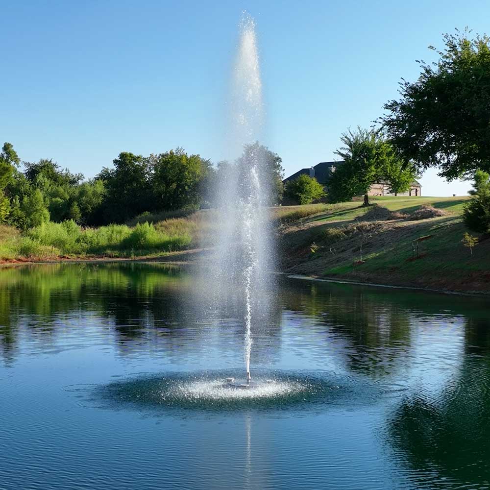 Pond Select Stainless Steel 1 HP Pond Fountain with 5 Spray Patterns