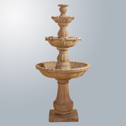 Gaetana Three Tier Fountain with water flowing