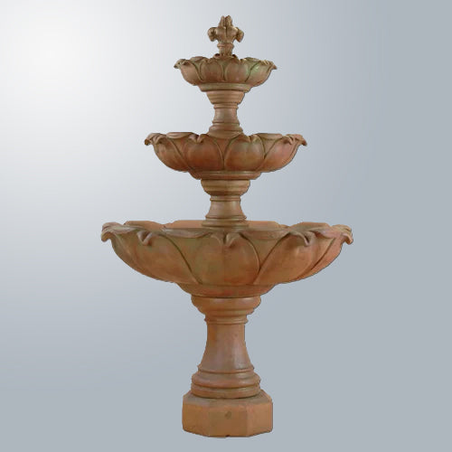 Gardenia Three Tier Fountain with water flowing