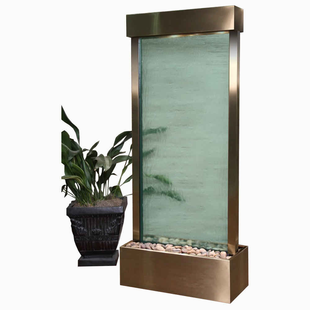 Harmony River Floor Fountain Center Mount with natural river rocks