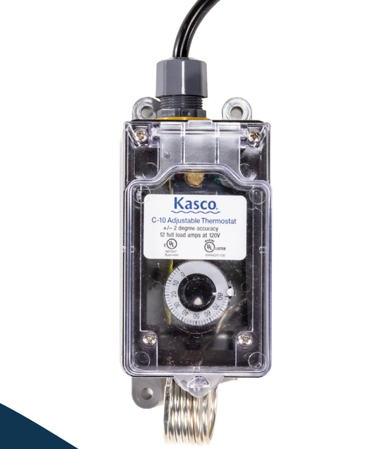 Kasco Marine C-10 120volt Adjustable Temperature Control Thermostat for Deicer
