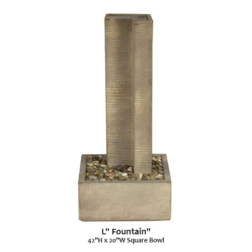 L Fountain outdoor water feature
