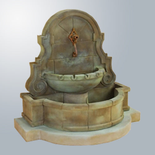 Liguria Wall Fountain With Step For Spout outdoor water feature