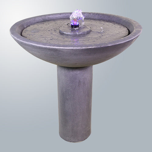 Marina Fountain Tall outdoor water feature with tiered design and stone finish