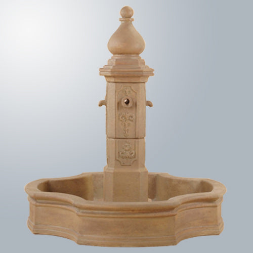 Monaco Pond Fountain with water flowing