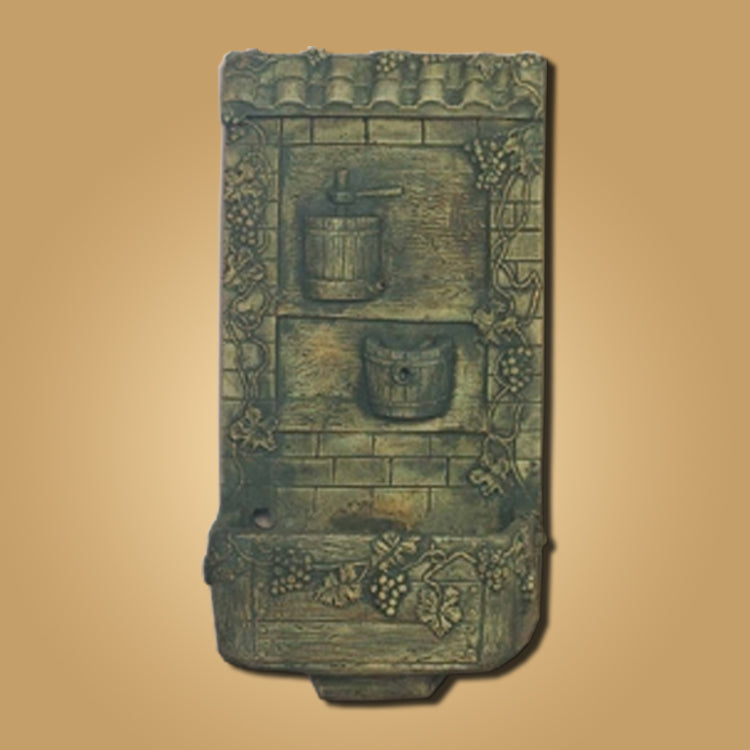 Old Winery Wall Fountain with water flowing