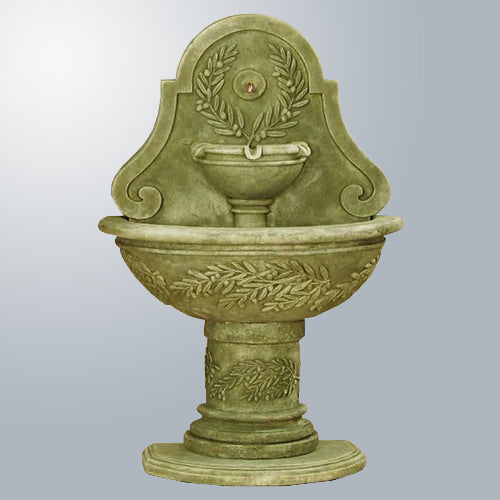 Oliva Wall Outdoor Water Fountain with water flowing
