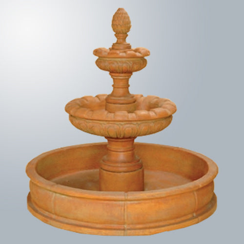 Patio Artistes Two Tier Pond Fountain with water flowing