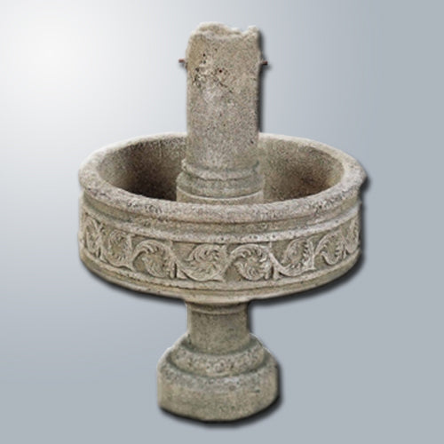 Pompeii Column Fountain with water flowing