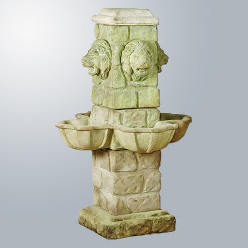 Ponte Bacoli outdoor water fountain with tiered design and natural stone finish