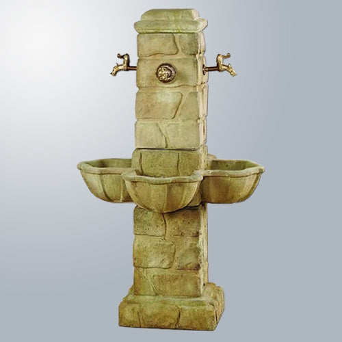 Quattro Rustichella Outdoor Water Fountain with 4 Spouts