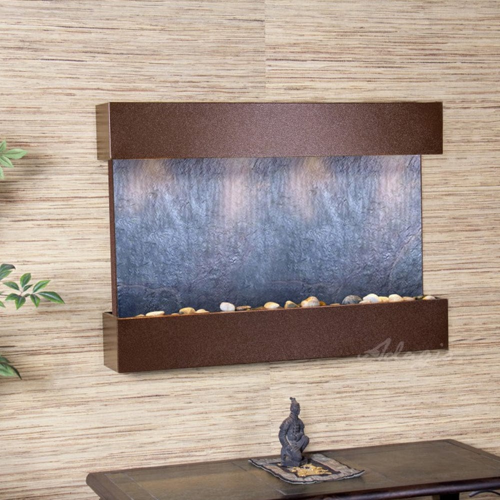 Reflection Creek Wall Fountain with water flowing