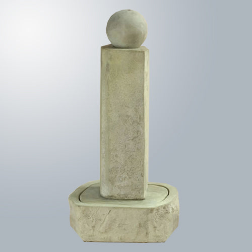 Rock Pillar Fountain With Ball outdoor water feature