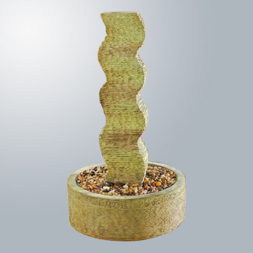 Rustic Wave Fountain with water flowing