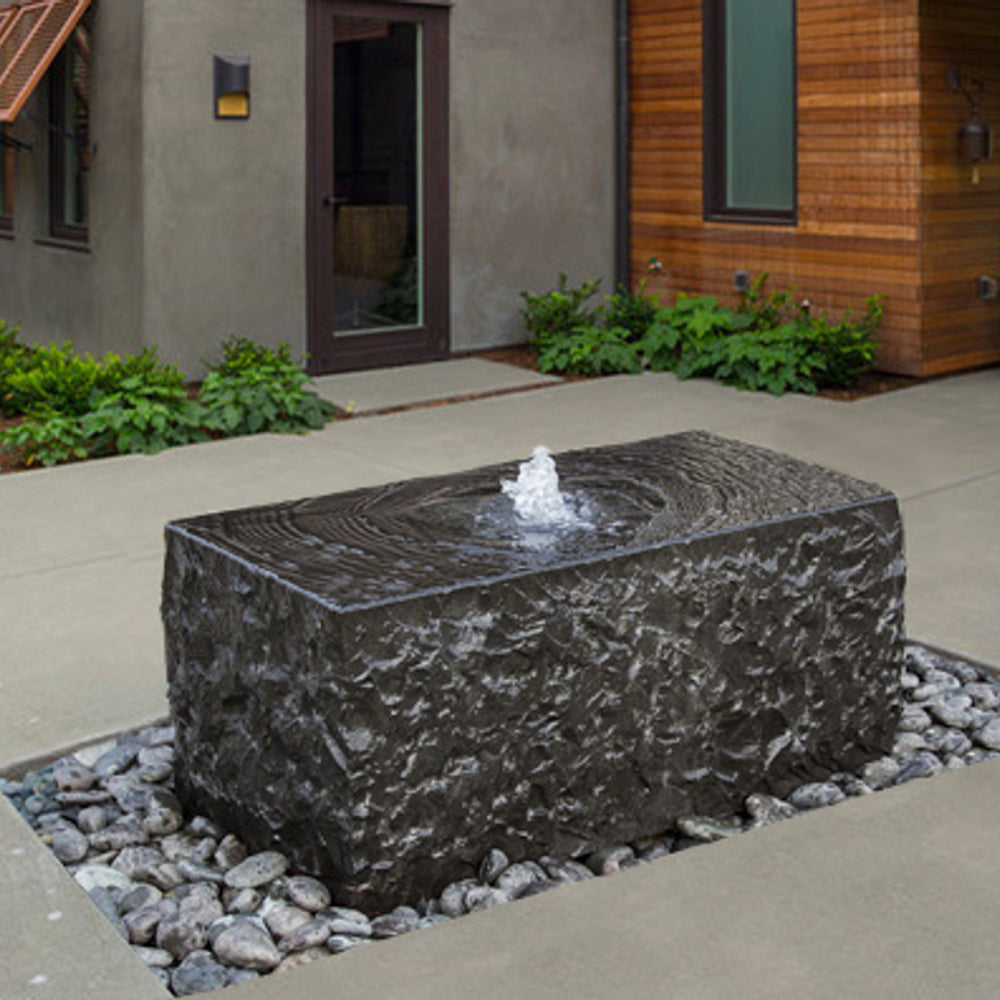Shizukesa Stone Outdoor Fountain with water flowing