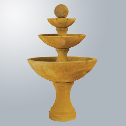 Terso Three Tier Fountain With Spillways outdoor water feature