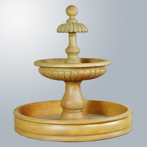 Thermae Pond Outdoor Fountain with water flowing