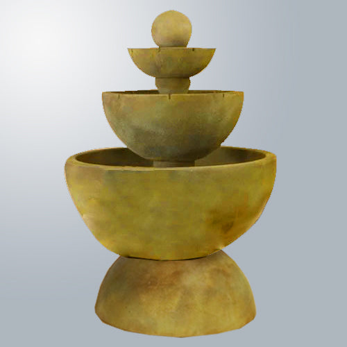 Tondo Three Tier Fountain With Spillways outdoor water feature