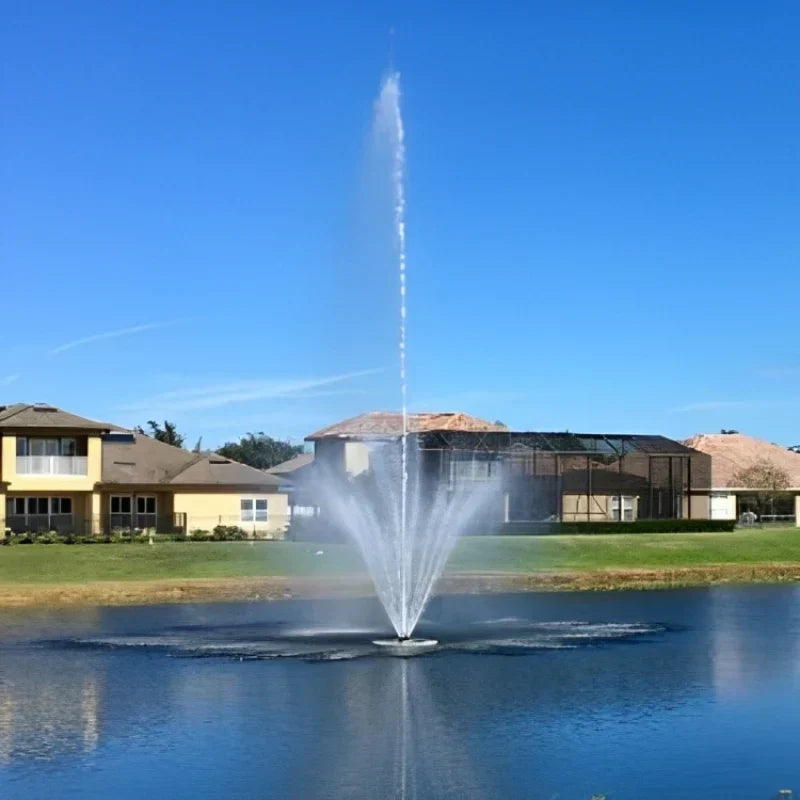 Vertex Vertical Two Tier Pond Fountain with water flowing