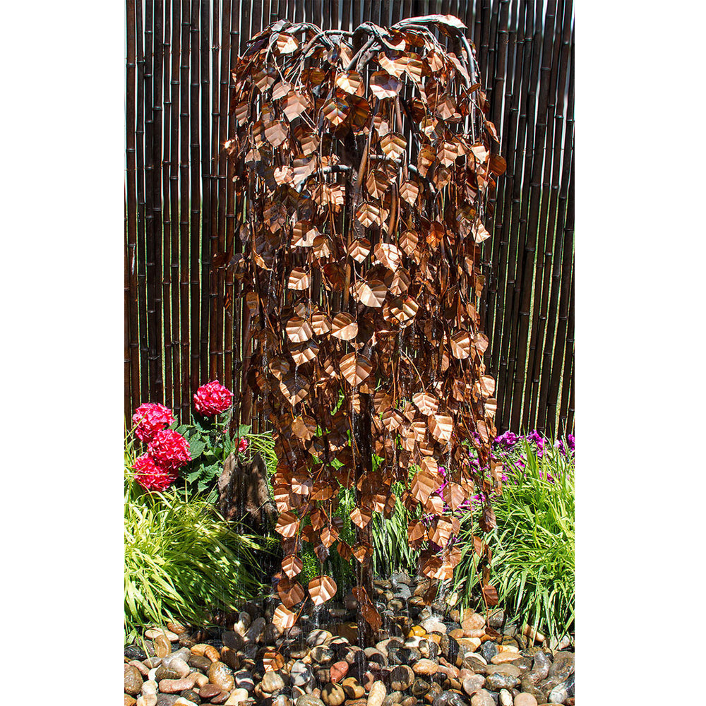 60 inch copper weeping elm tree garden fountain