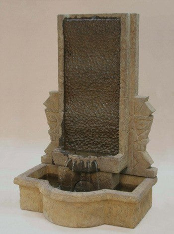 Oceania Cast Stone Wall Outdoor Fountain with water flowing