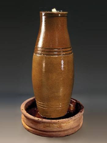 San Vicente Urn Cast Stone Garden Fountain with water flowing