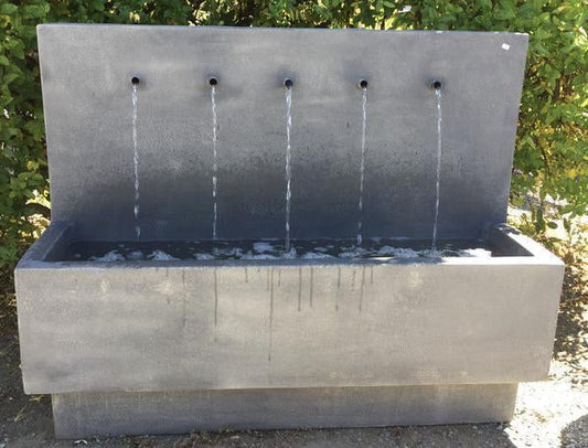 Penta Wall Fountain with water flowing