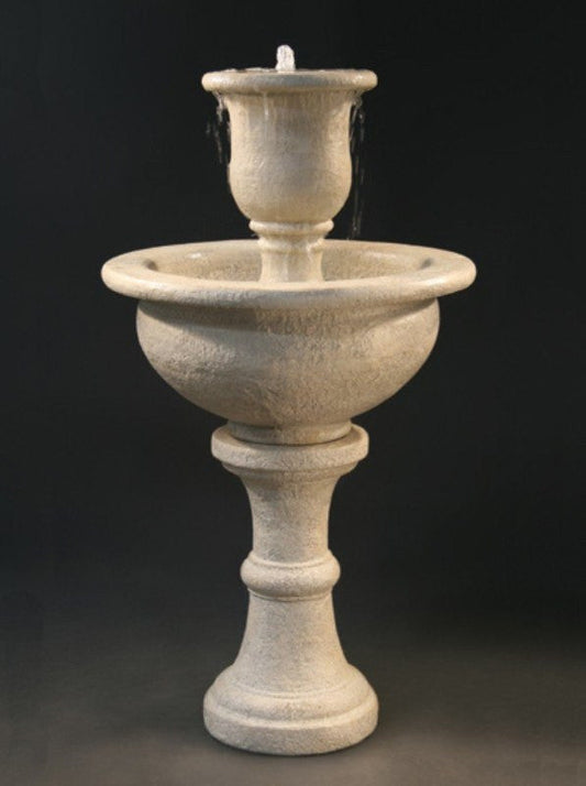 Cencillo Tiered Garden Fountain with water flowing