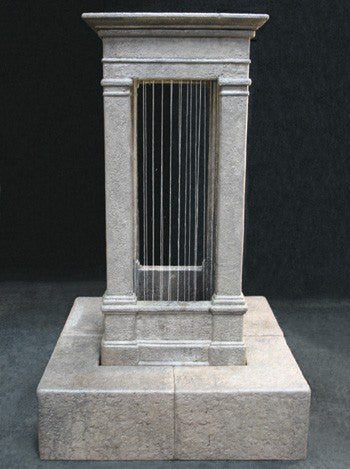 Old World Curtain Rain Outdoor Water Fountain Tall