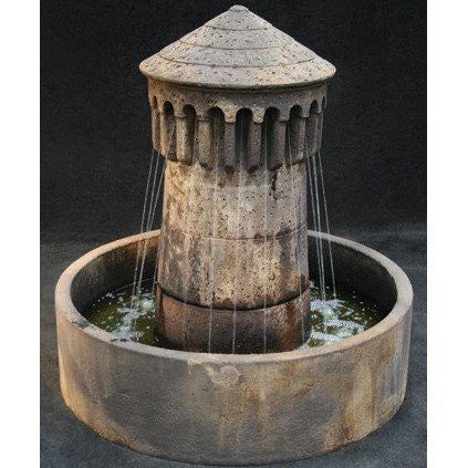 Small Bastia Cast Stone Outdoor Fountain