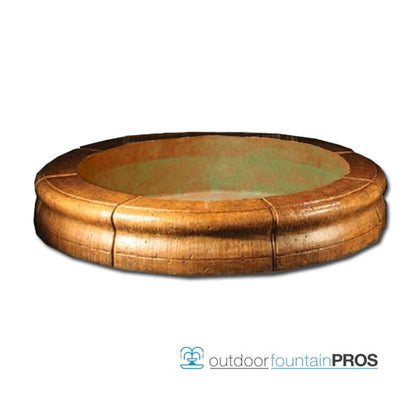 Fiore Pond - Poly Basin with Set of 8 Coping Caps | 99.5" Diameter