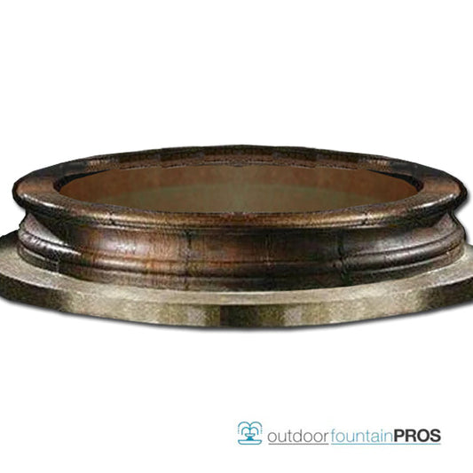 Extra large lion outdoor fountain with lion pedestal and plumbed bowl