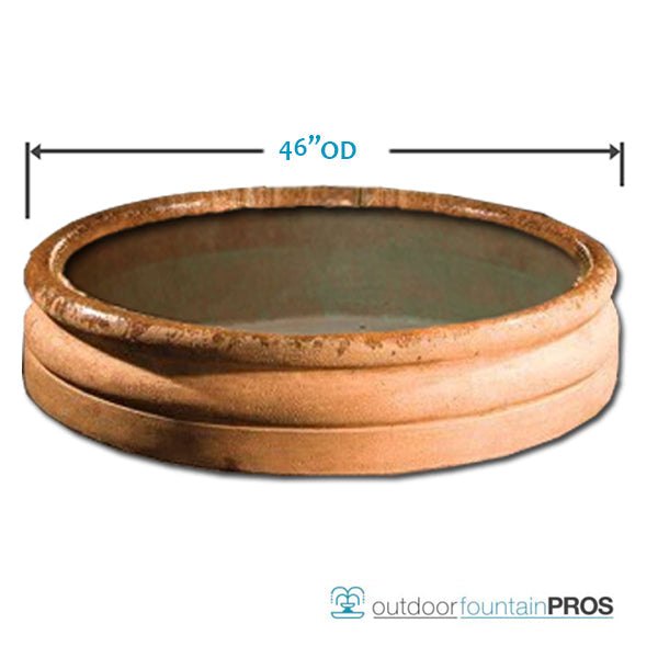 Fiore Round One Piece Fountain Basin 46 inch Diameter