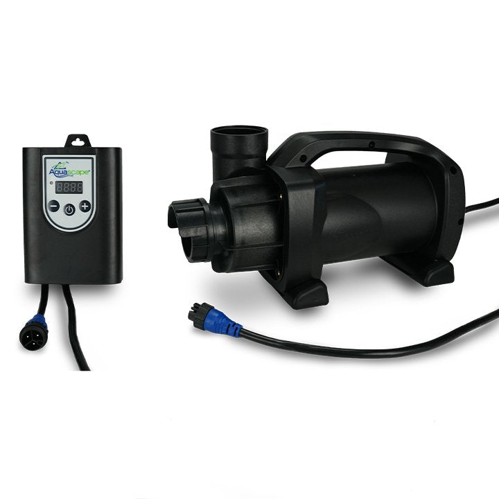 Adjustable flow pond pump