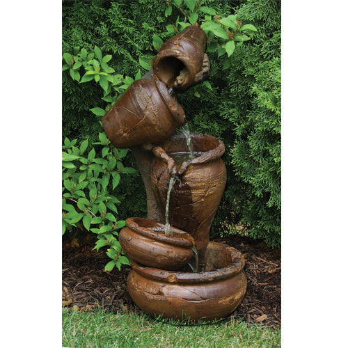 Juggling Act Garden Fountain with water flowing