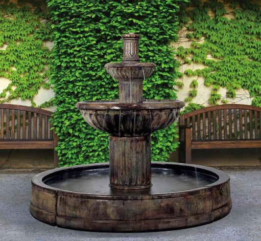 Fluted in Valencia Fountain outdoor water feature