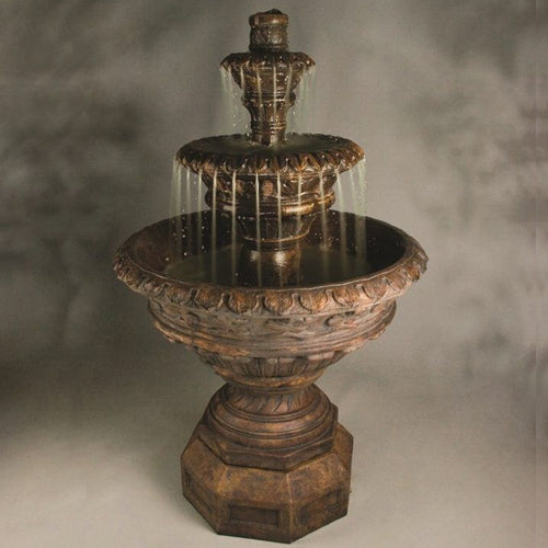 Valencia Three Tier Fountain with water flowing