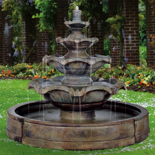 Quattro Tier in Valencia Fountain outdoor water feature